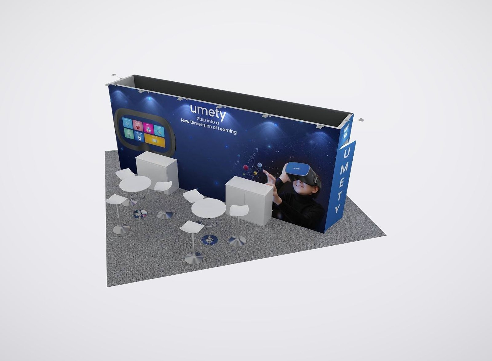 Umety 20x20 trade show booth display at ISTE 2024