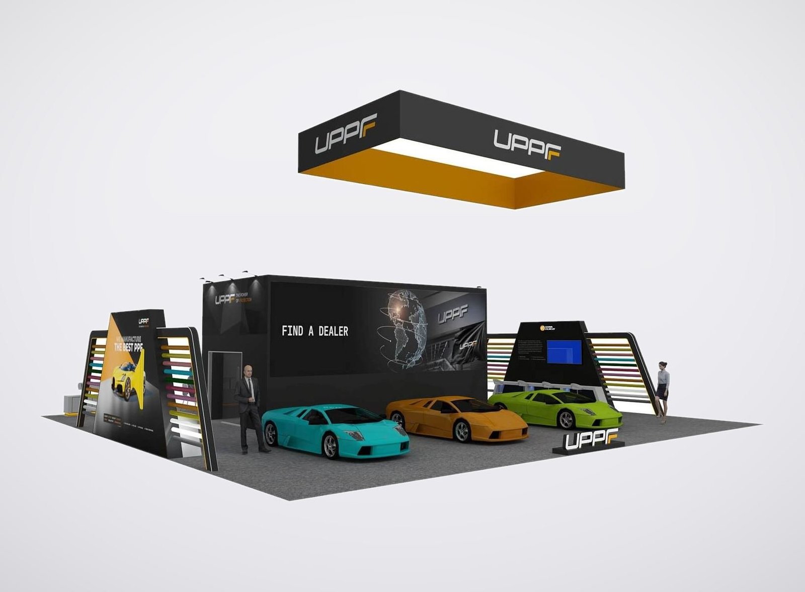 UPPF 50x50 trade show booth display at SEMA 2023