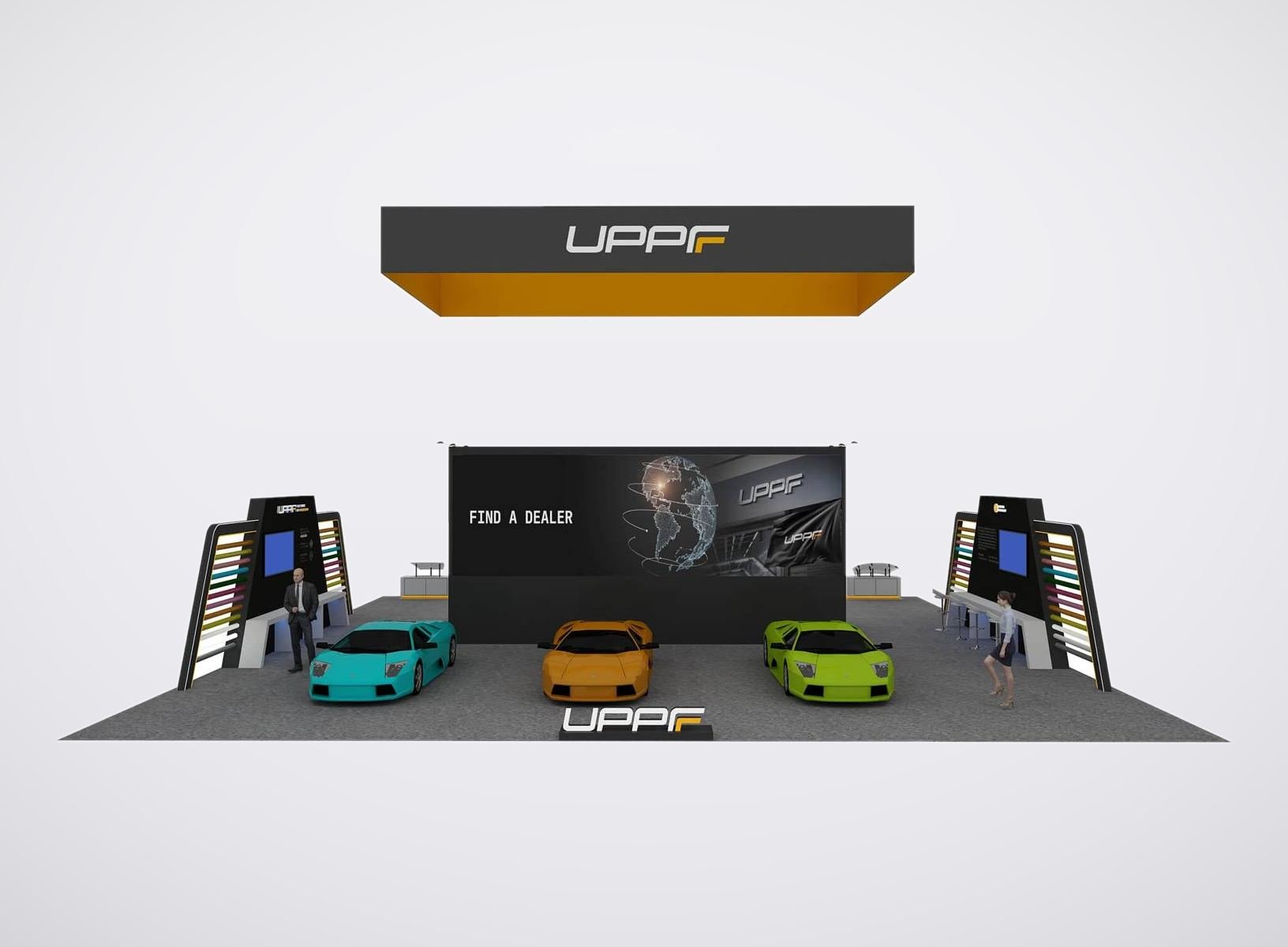 UPPF 50x50 trade show booth display at SEMA 2023