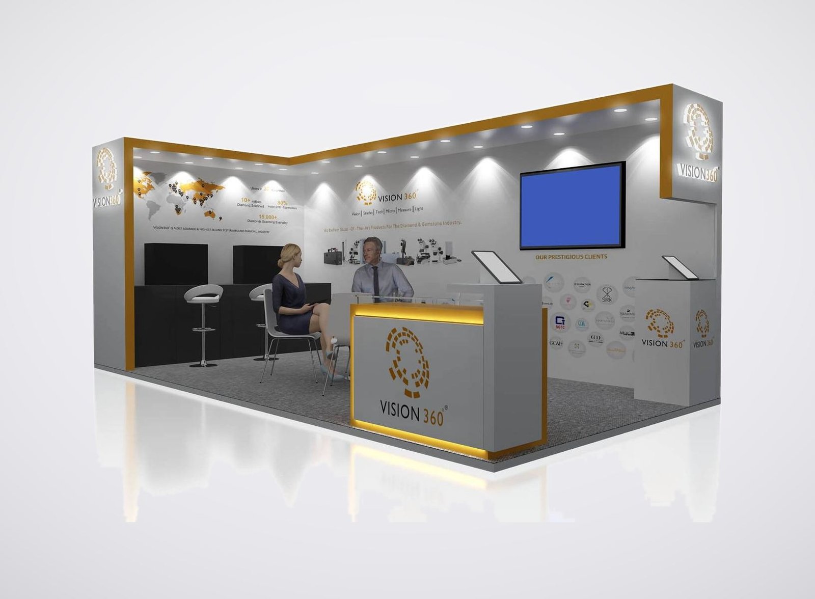 V360 10x20 trade show booth display at JCK 2023