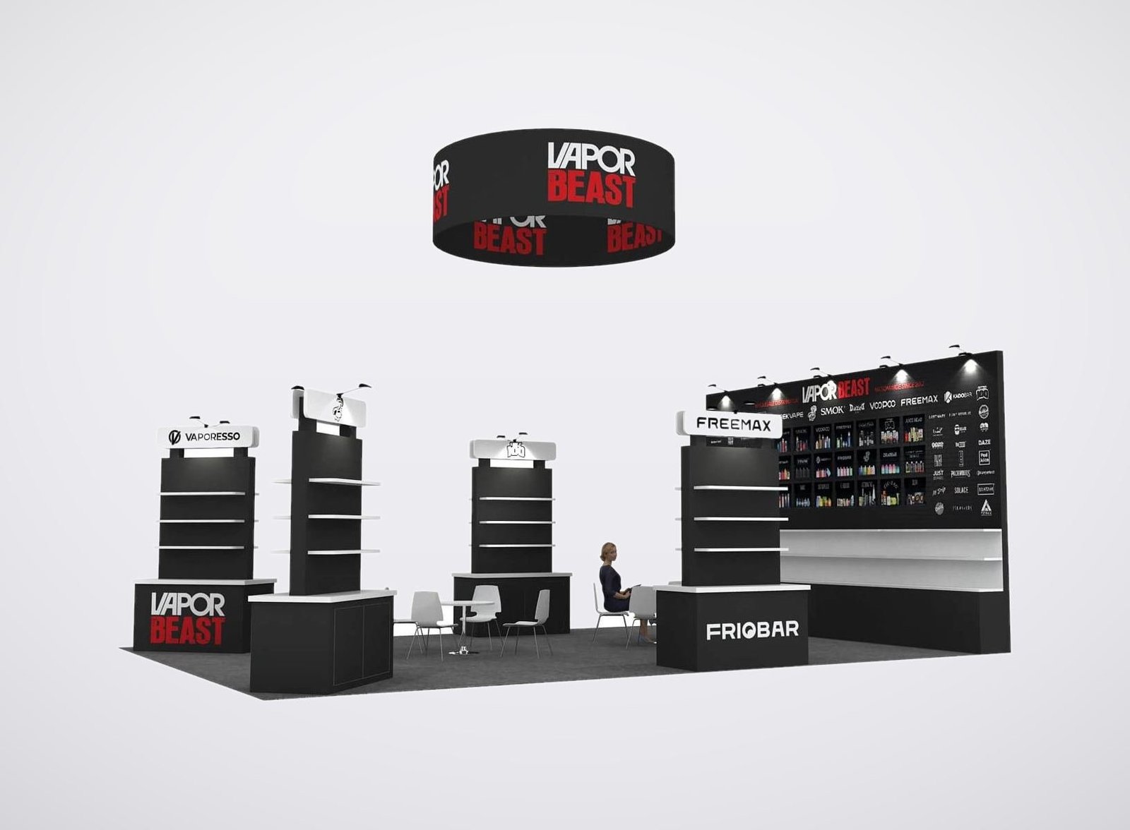 VAPOR BEAST 20x30 trade show booth display at TPE 2022