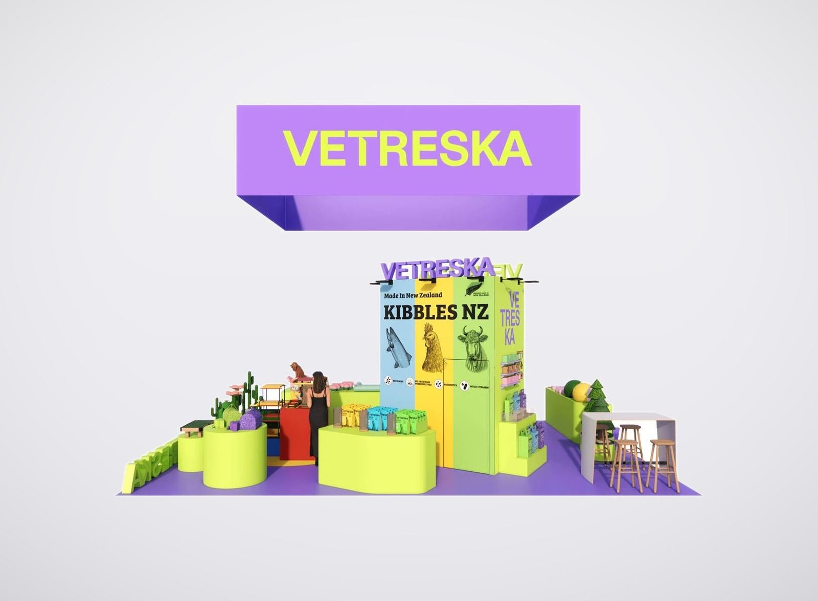 Vetreska 20x30 trade show booth display at SUPERZOO 2023