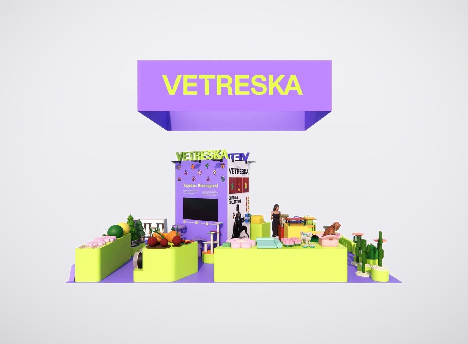 Vetreska 20x30 trade show booth display at SUPERZOO 2023