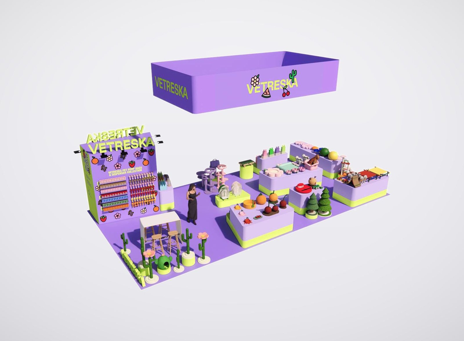 Vetreska 20x40 trade show booth display at Global Pet Expo 2024