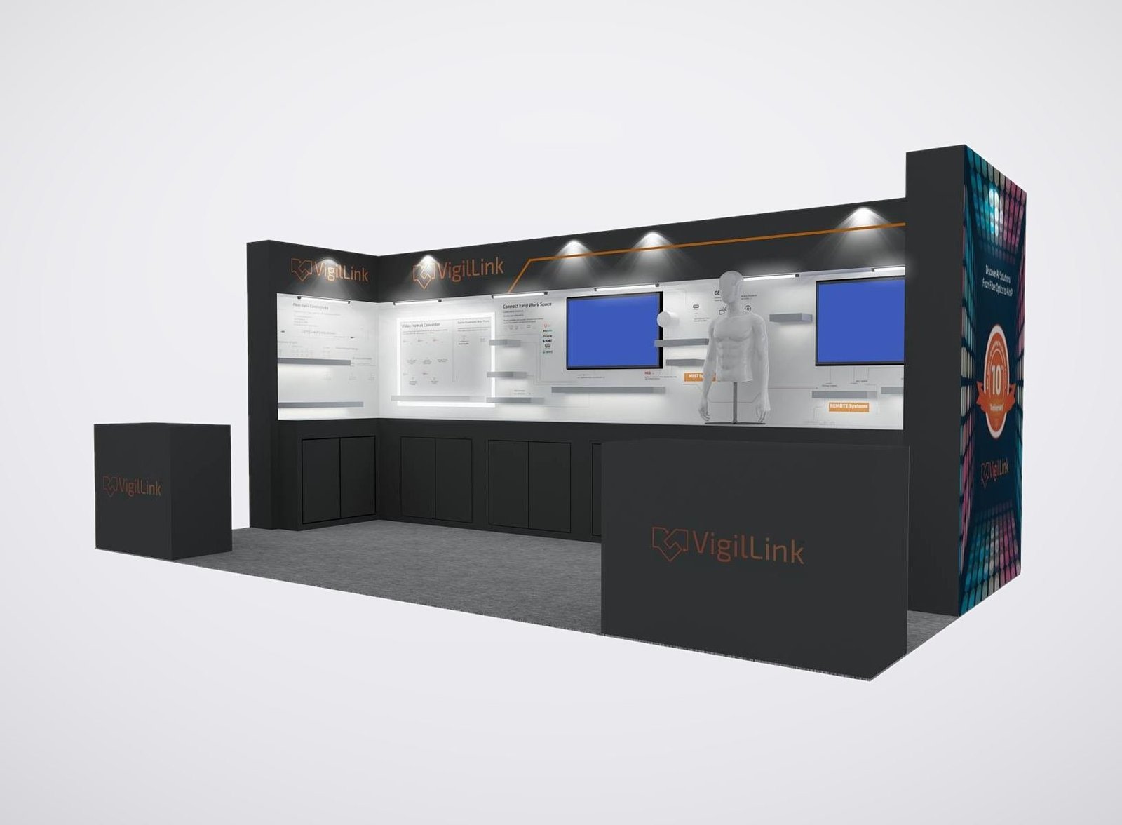 VigilLink 10x20 trade show booth display at InfoComm 2024