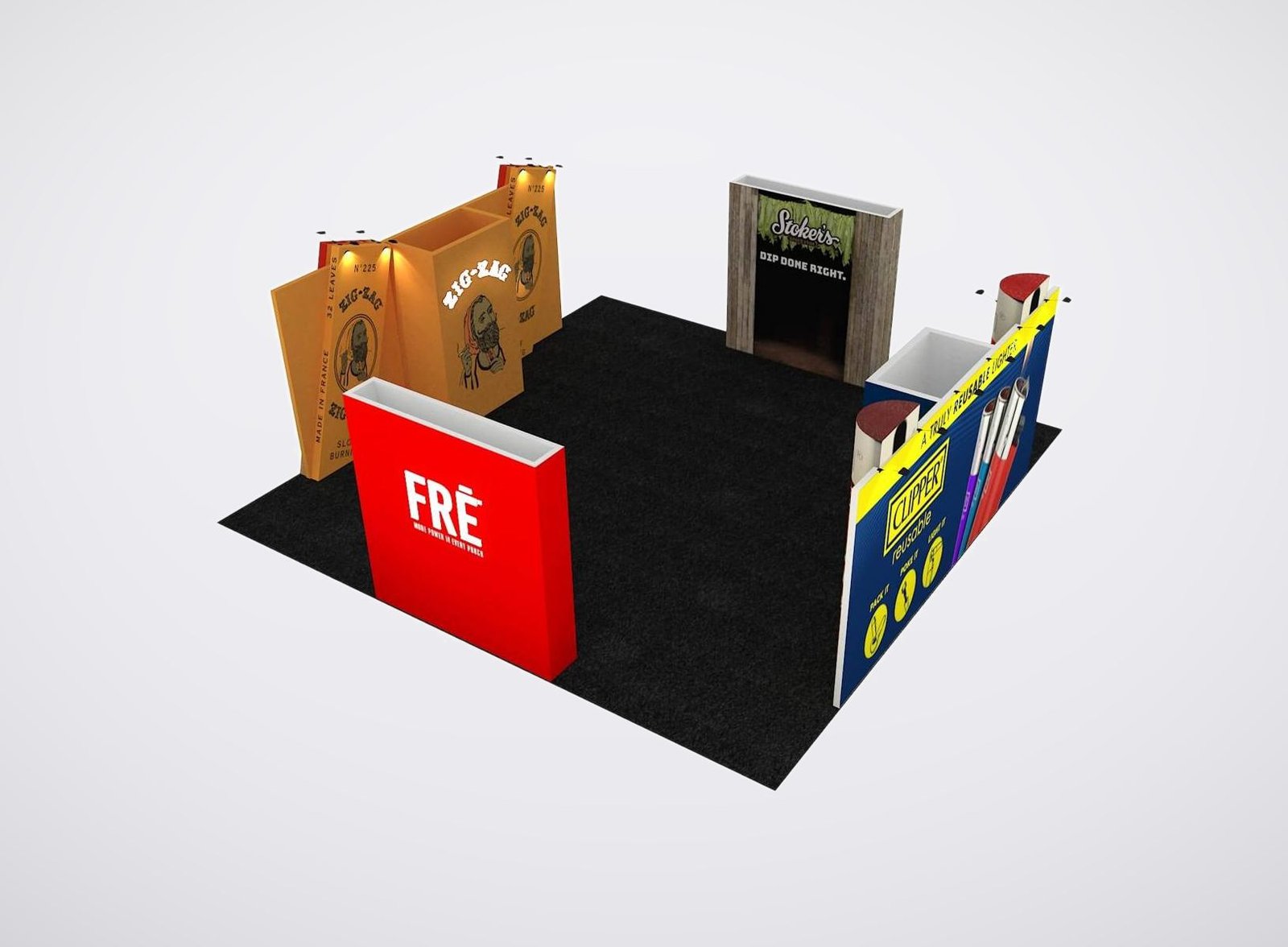 Custom trade show booth rental by King Exhibits