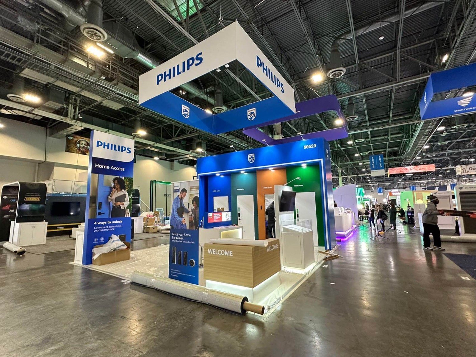 PHILPS 20x20 trade show booth display at CES 2024