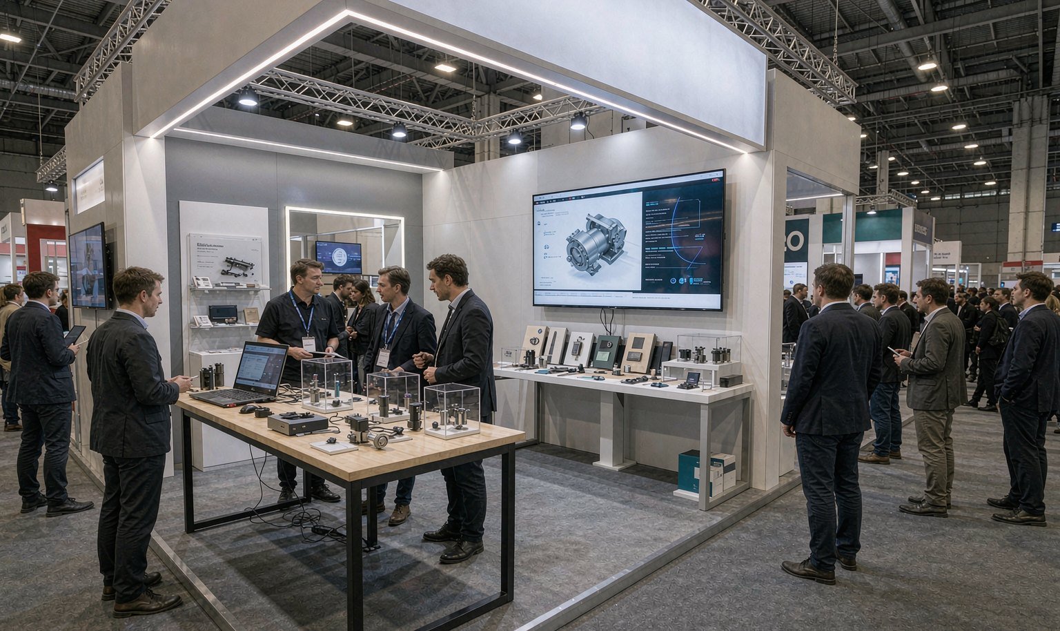 Choose the Structure Around Demonstration Intensity - King Exhibits trade show booth