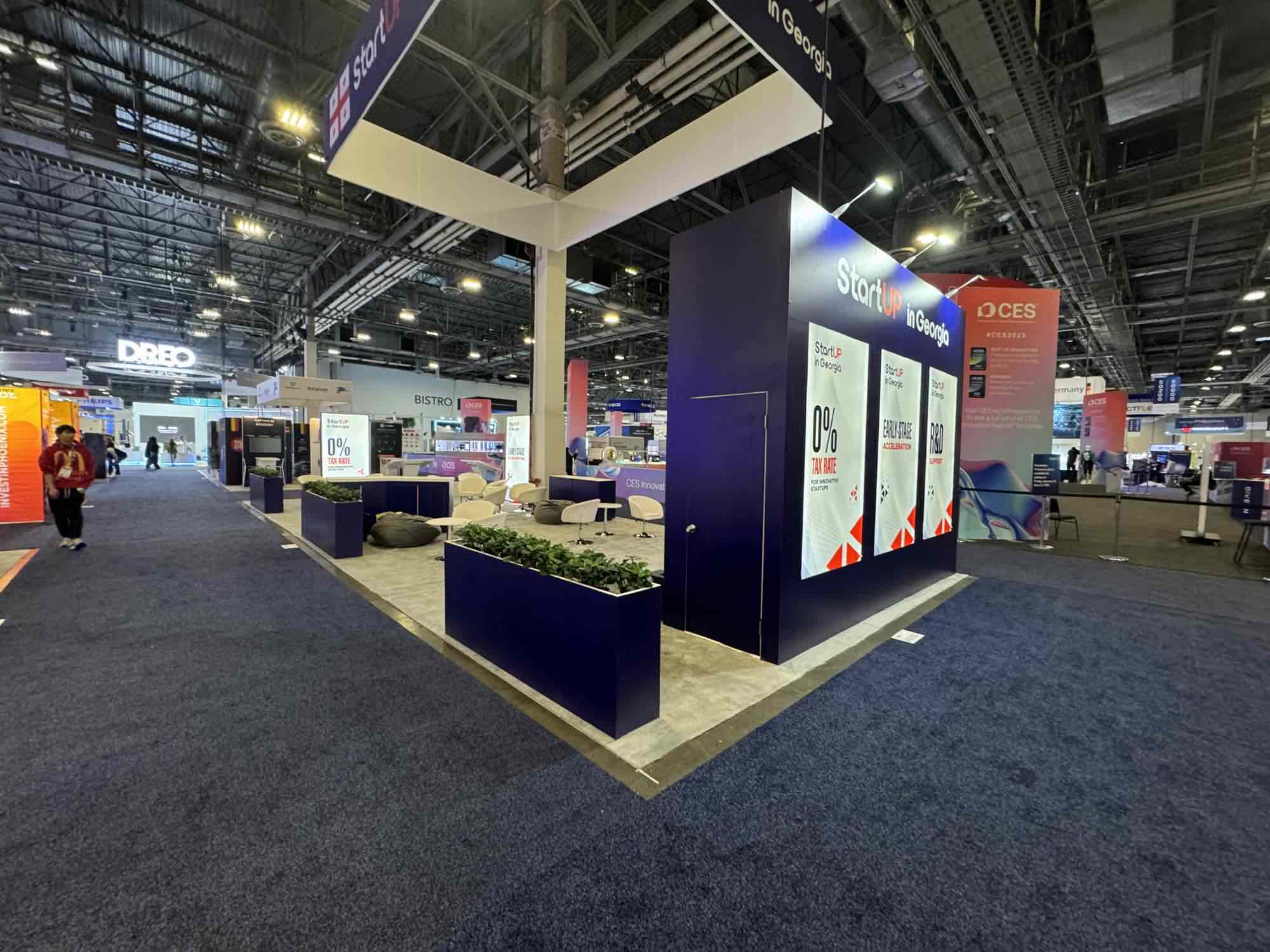 Georgia GITA 20 by 50 foot booth at CES 2025