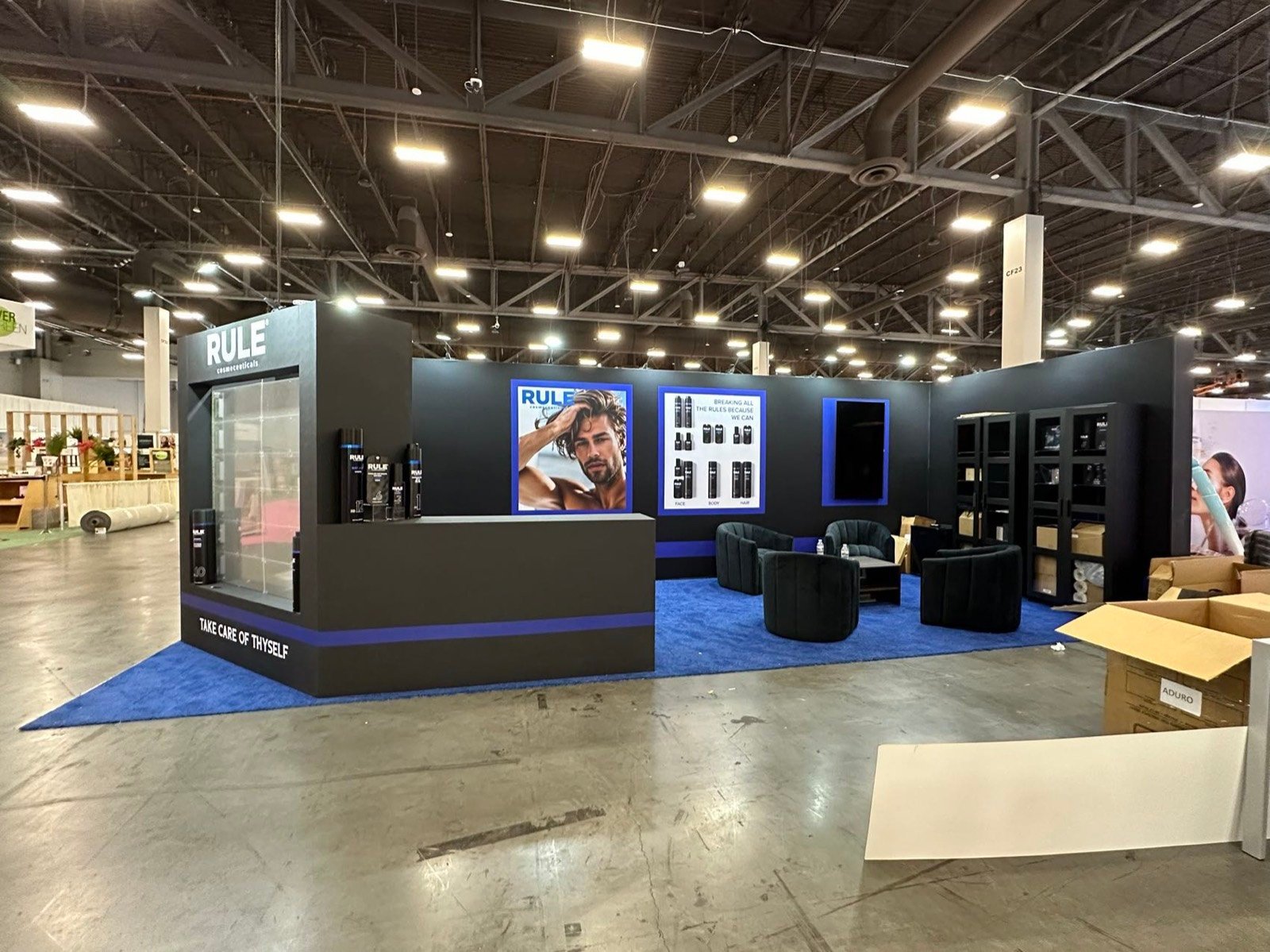 RULE 10x20 trade show booth display at Cosmoprof 2024