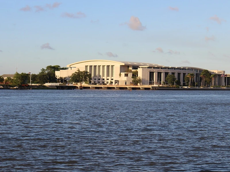 Savannah Convention Center across the Savannah River, Georgia