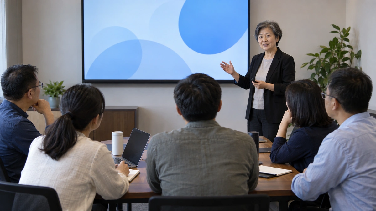 Attendees listening to a technical conference presentation