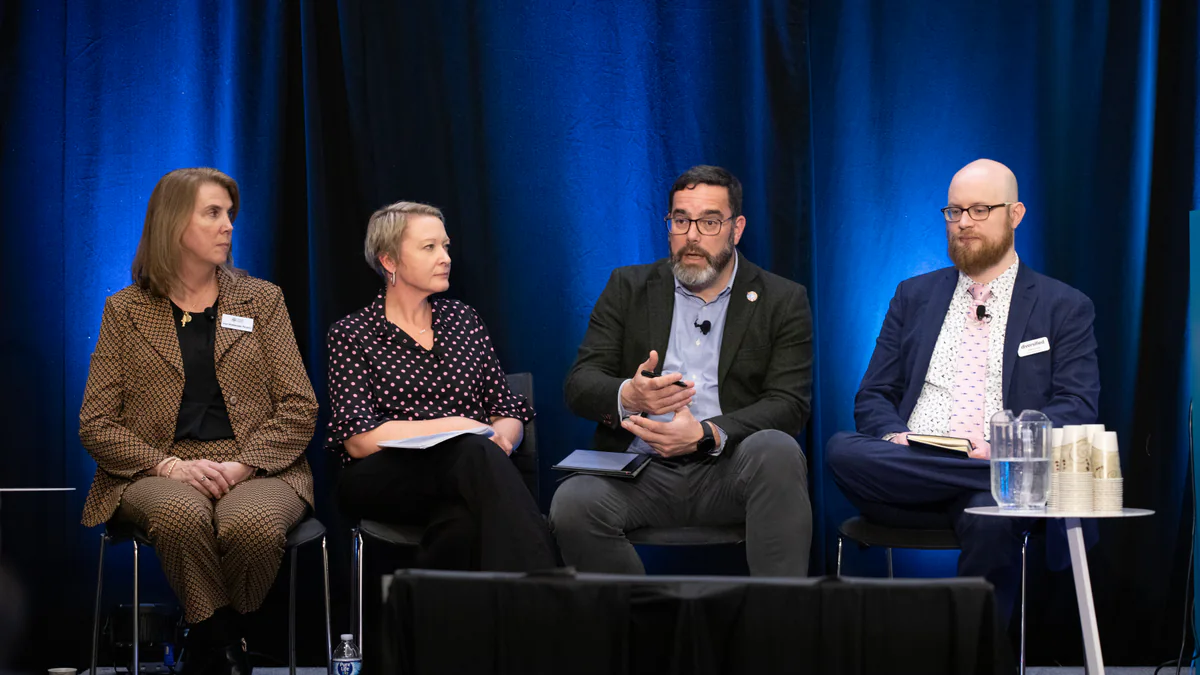 Panelists speaking during a previous Seafood Expo North America conference program.