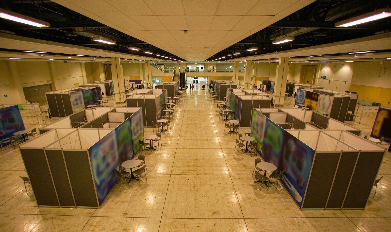 Size the Booth for the Assigned Convention Hall Section