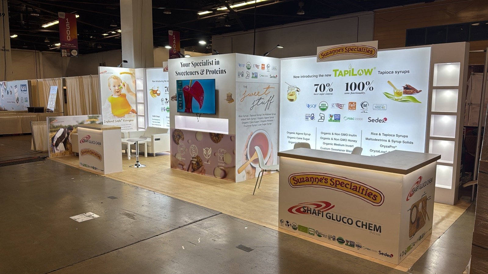 Suzanne's Specialties 10x30 trade show booth display at NPE 2025