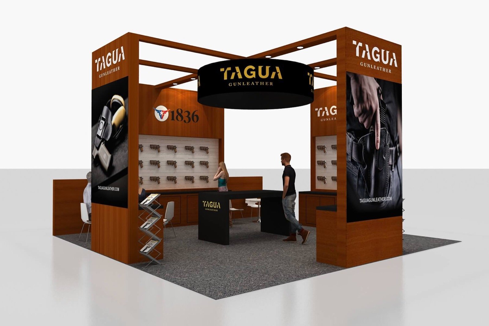 Tagua 20x20 trade show booth display at Shot Show 2023