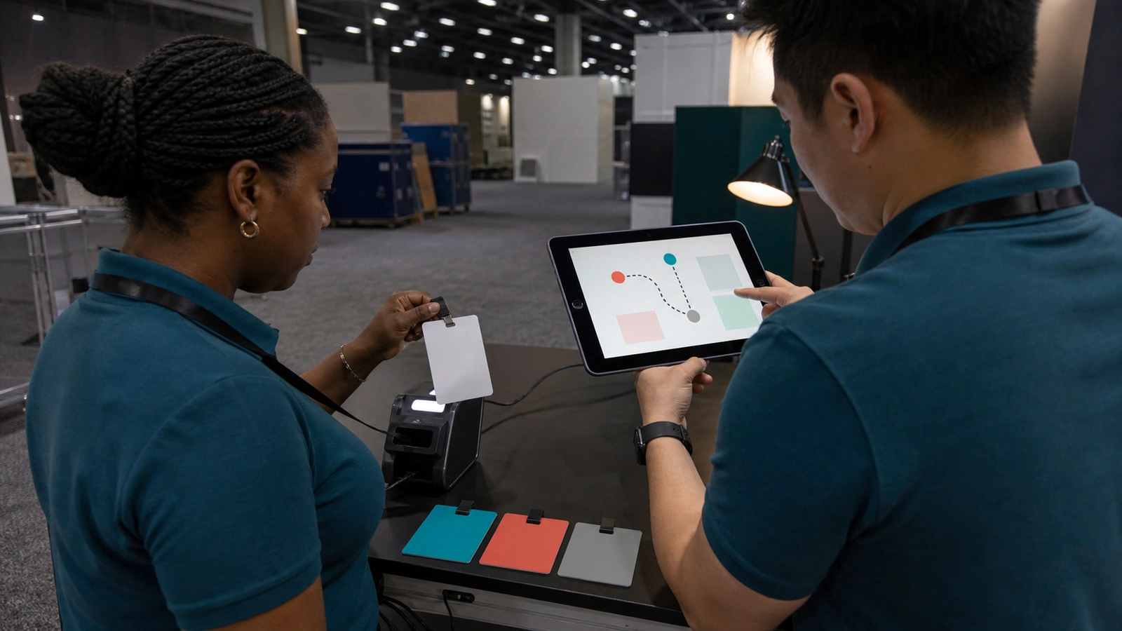 Trade show visitor journey and lead measurement flow