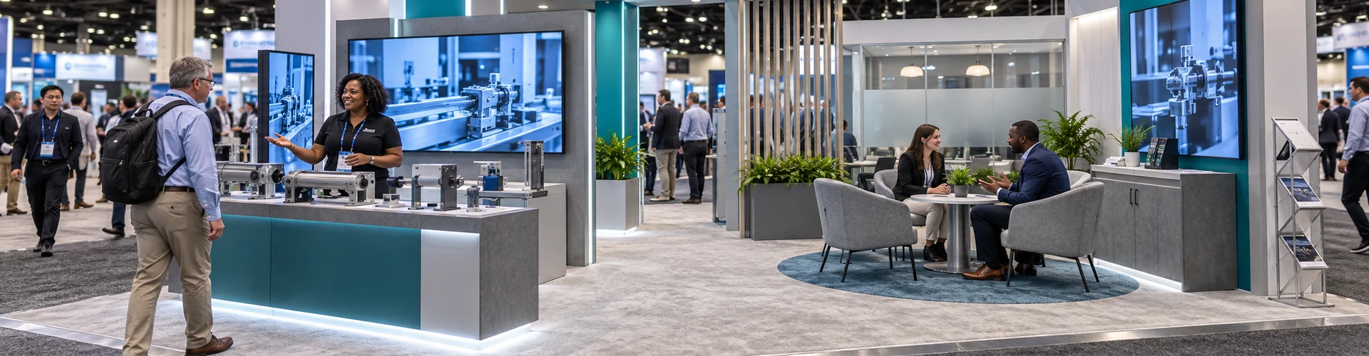 Visitor-ready Salt Lake City trade show booth with demonstration and meeting zones