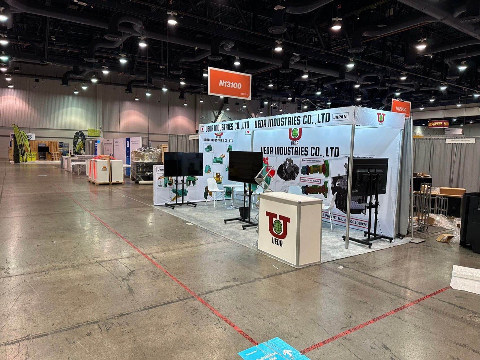 UEDA 20x20 trade show booth display at ConExpo 2023