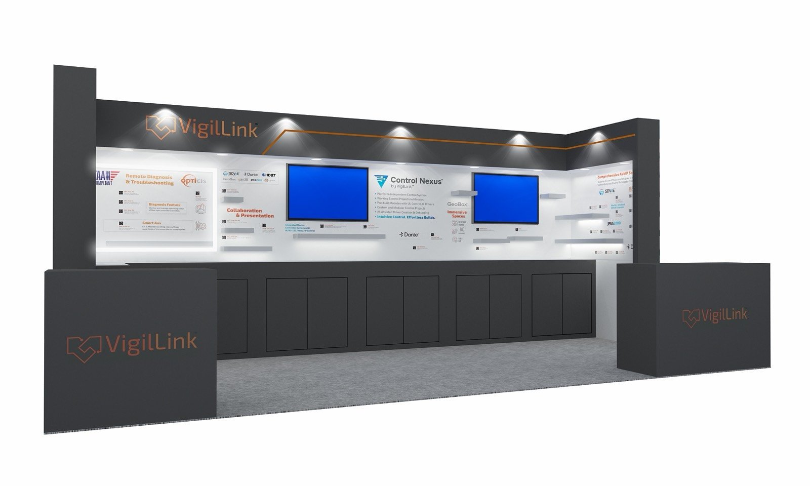 VigilLink 10x20 trade show booth display at InfoComm 2025